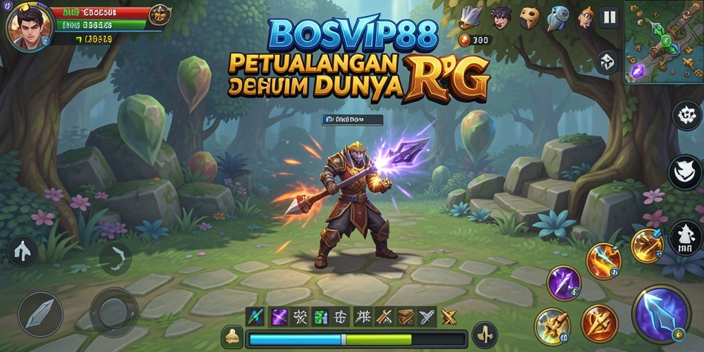 Screenshot menunjukkan pertempuran mendebarkan di dunia BOSVIP88.