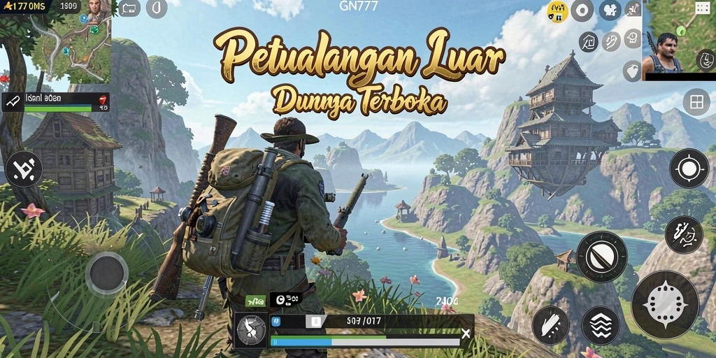 Tampilan gameplay menarik dari GN777 di dunia terbuka.