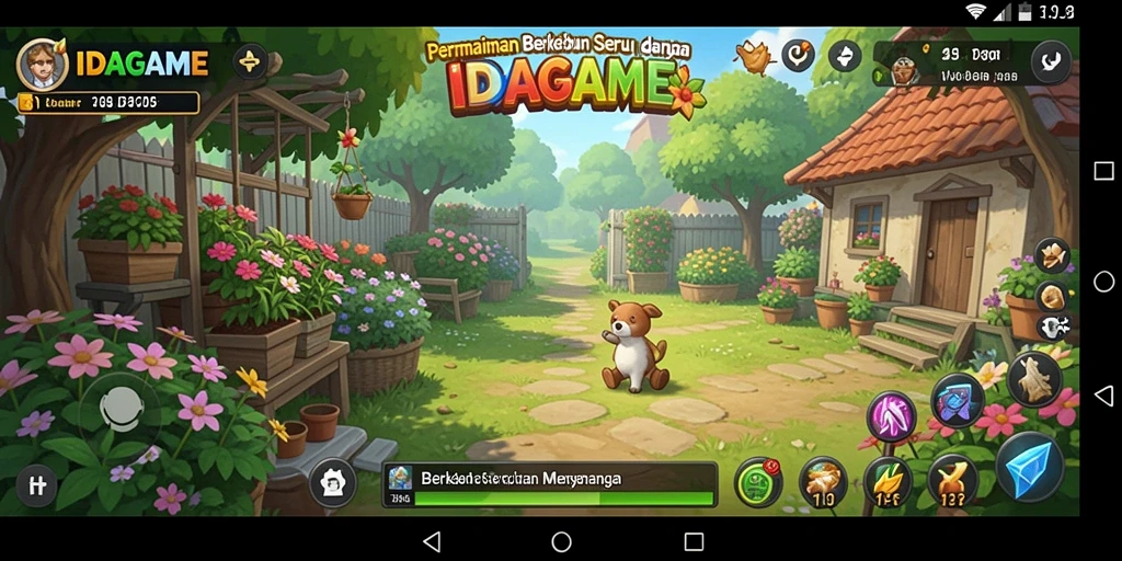 Tampilan utama gameplay IDAGAME yang menyenangkan dan menarik.
