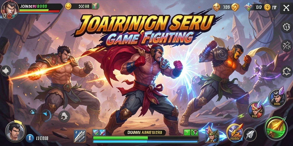 Screenshot dari gameplay seru JOINBET88 menunjukkan pertarungan karakter yang epik.