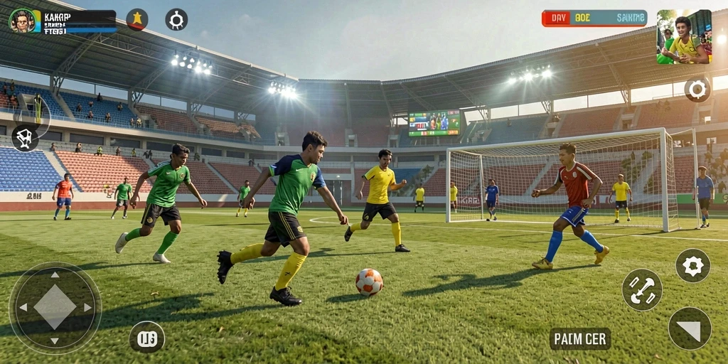 Tangkapan layar KAKRP menampilkan gameplay yang seru dalam olahraga.