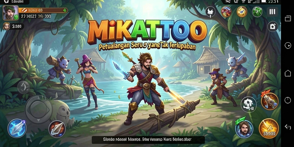 Tampilan gameplay seru dalam MIKATOTO yang penuh petualangan.