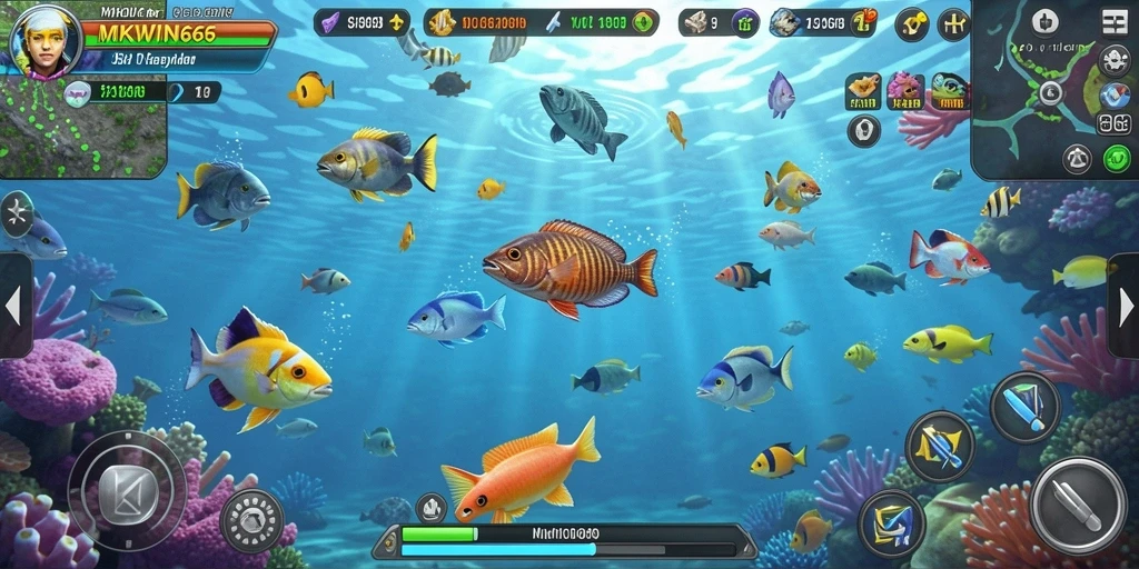 Tampilan gameplay seru Tembak Ikan di MKWIN666.