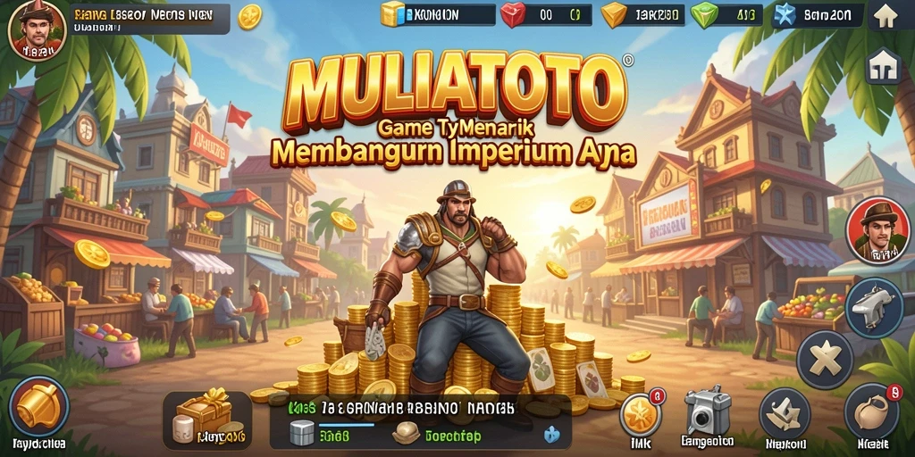 Screenshot gameplay MULIATOTO menampilkan keseruan manajemen bisnis Tycoon.