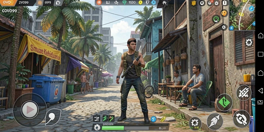 Tampilan gameplay OVO99 yang menakjubkan dan interaktif.