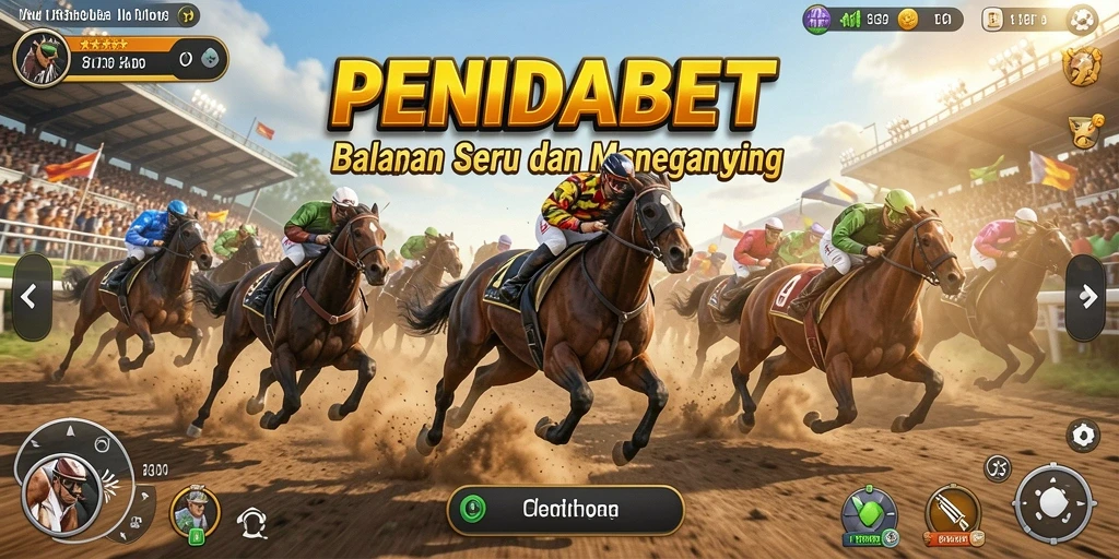 Screenshot utama PENIDABET menampilkan aksi balapan yang mendebarkan.