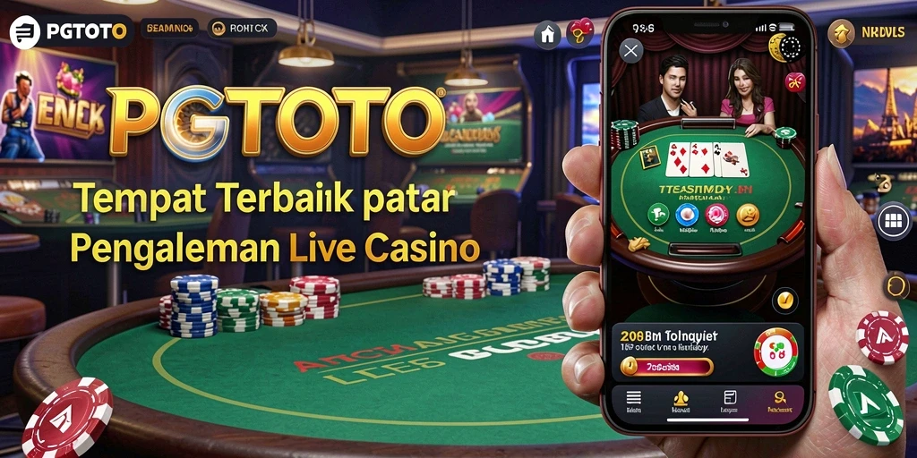 Tampilan gameplay seru di PGTOTO menampilkan dealer langsung yang profesional.