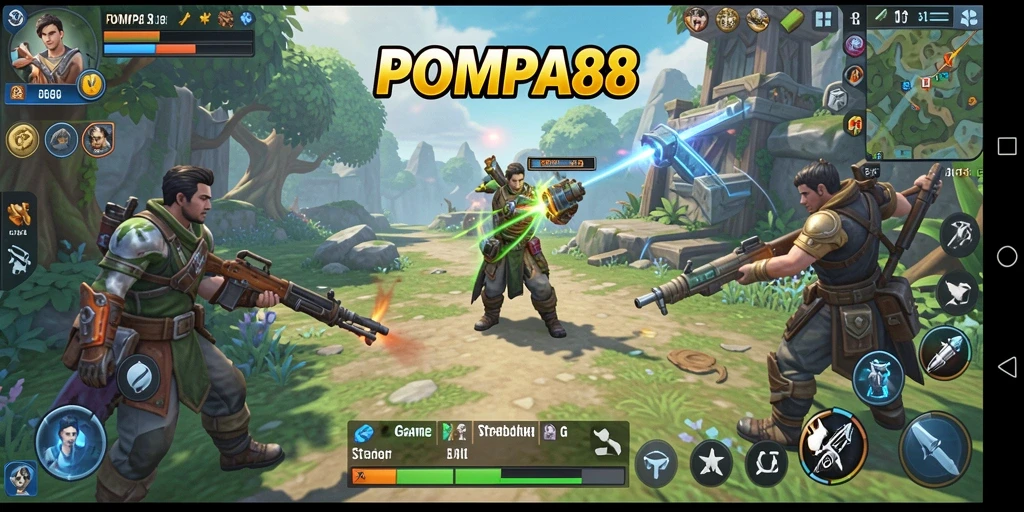 Tampilan gameplay POMPA88 yang menarik dan penuh strategi.