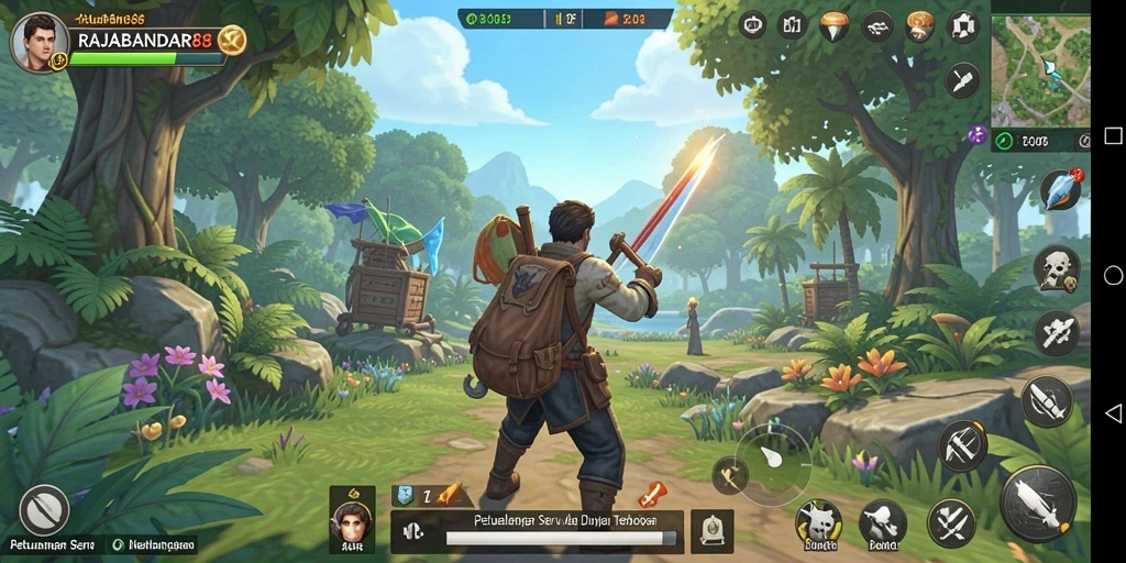 Tampilan gameplay seru di dunia terbuka RAJABANDAR88.