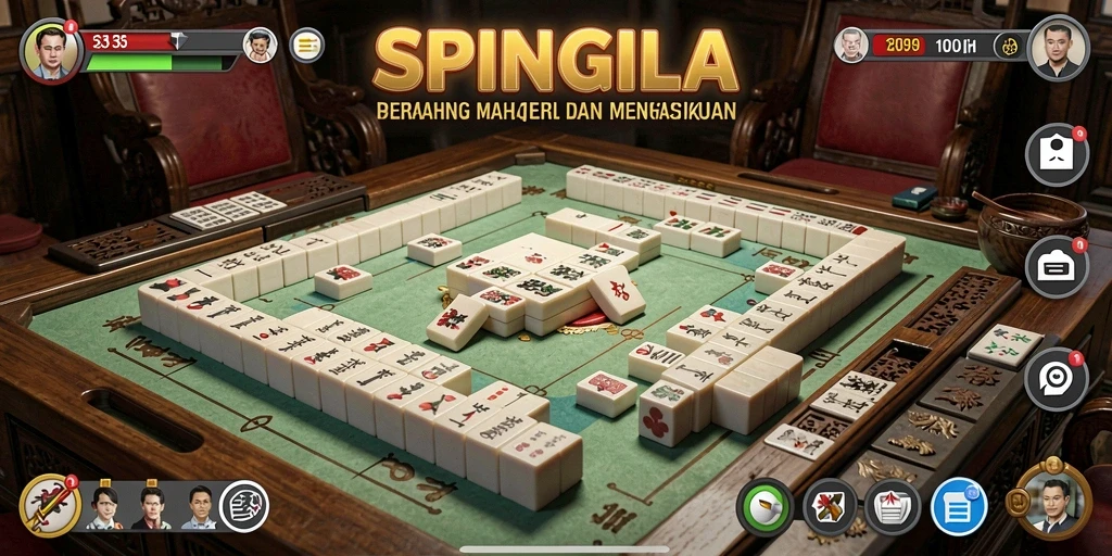 Screenshot gameplay SPINGILA yang menunjukkan tantangan Mahjong yang menarik.
