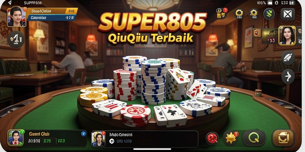 Tampilan gameplay SUPER805 yang dinamis dan seru dalam permainan QiuQiu.