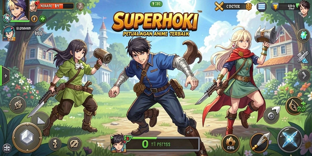 Gameplay menarik dengan karakter Anime yang berwarna-warni.