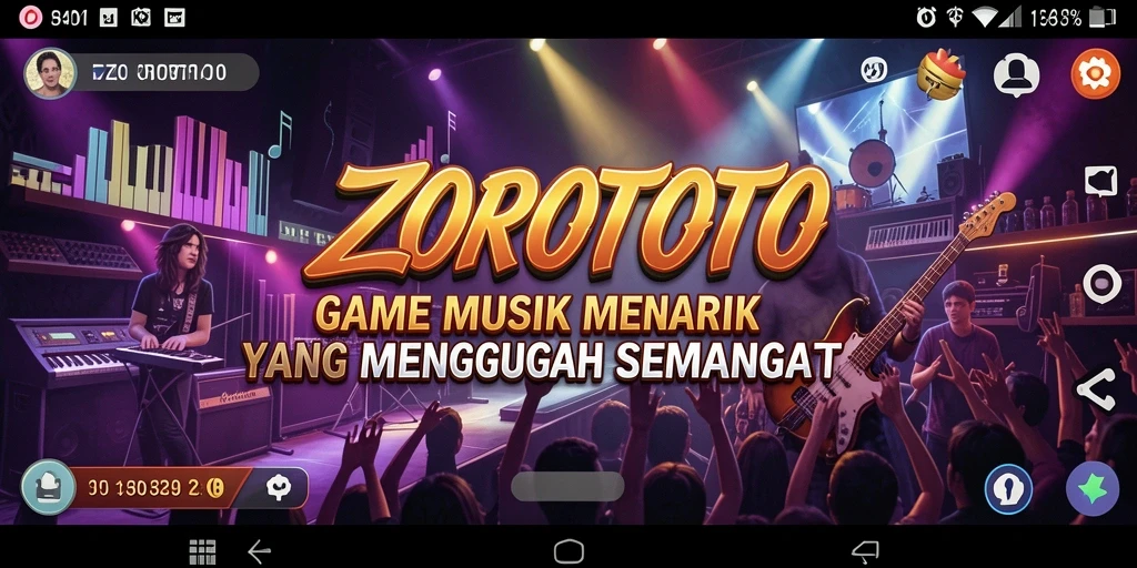 Tampilan gameplay ZOROTOTO yang berwarna-warni dan menarik.
